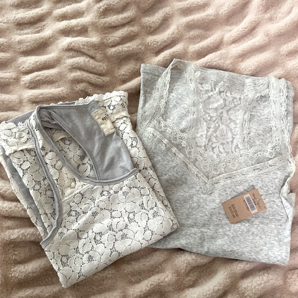 Hollister Lace Tank tops.